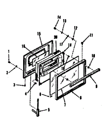 Oven Door Section parts for Kenmore Range 278.3548811 (2783548811, 278 3548811) from AppliancePartsPros.com