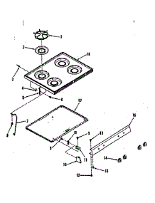 Main Top Section parts for Kenmore Range 911.7198810 (9117198810, 911 7198810) from AppliancePartsPros.com
