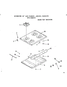 Main Top Section parts for Kenmore Range 911.7258411 (9117258411, 911 7258411) from AppliancePartsPros.com