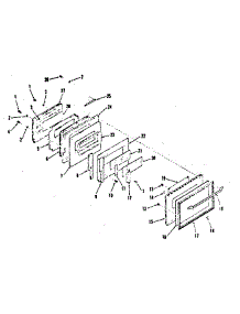Oven Door Section parts for Kenmore Range 911.7898311 (9117898311, 911 7898311) from AppliancePartsPros.com
