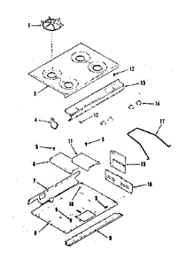 Main Top Section parts for Kenmore Range 911.7898311 (9117898311, 911 7898311) from AppliancePartsPros.com
