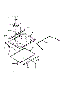 Main Top parts for Kenmore Range 278.3548810 (2783548810, 278 3548810) from AppliancePartsPros.com