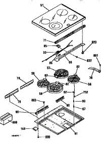 Maintop Section parts for Kenmore Range 911.95969790 (91195969790, 911 95969790) from AppliancePartsPros.com