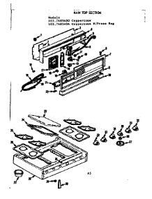 Main Top Section parts for Kenmore Range 103.7485400 (1037485400, 103 7485400) from AppliancePartsPros.com