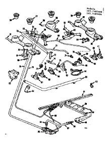 Burner Section parts for Kenmore Range 103.7485400 (1037485400, 103 7485400) from AppliancePartsPros.com