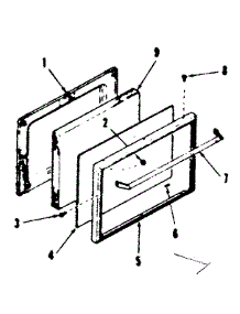 Oven Door Section parts for Kenmore Range 911.9248610 (9119248610, 911 9248610) from AppliancePartsPros.com
