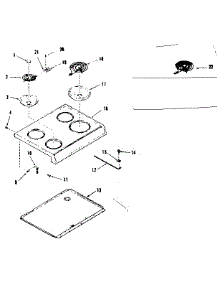 Main Top Section parts for Kenmore Range 911.9248610 (9119248610, 911 9248610) from AppliancePartsPros.com
