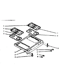 Main Top Section parts for Kenmore Range 103.7147000 (1037147000, 103 7147000) from AppliancePartsPros.com
