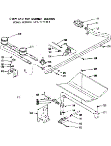 Oven And Top Burner Section parts for Kenmore Range 119.7178210 (1197178210, 119 7178210) from AppliancePartsPros.com