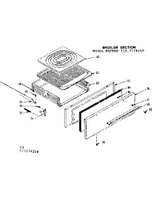 Broiler Section parts for Kenmore Range 119.7178210 (1197178210, 119 7178210) from AppliancePartsPros.com