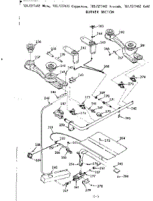 Burner Section parts for Kenmore Range 103.7277422 (1037277422, 103 7277422) from AppliancePartsPros.com