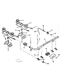 Top Burner Section parts for Kenmore Range 911.7358611 (9117358611, 911 7358611) from AppliancePartsPros.com