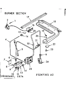 Burner Section parts for Kenmore Range 103.3247301 (1033247301, 103 3247301) from AppliancePartsPros.com