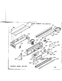 Control Panel Section parts for Kenmore Range 103.3247301 (1033247301, 103 3247301) from AppliancePartsPros.com