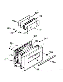 Oven Door Section parts for Kenmore Range 103.7467261 (1037467261, 103 7467261) from AppliancePartsPros.com