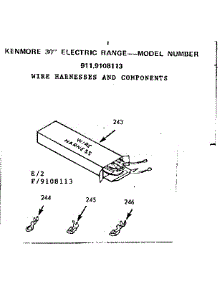Wire Harnesses And Components parts for Kenmore Range 911.9108113 (9119108113, 911 9108113) from AppliancePartsPros.com