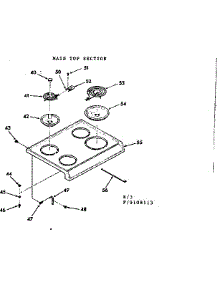 Main Top Section parts for Kenmore Range 911.9108113 (9119108113, 911 9108113) from AppliancePartsPros.com