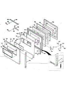 Upper Porcelain Door parts for Kenmore Range 850.4277260 (8504277260, 850 4277260) from AppliancePartsPros.com