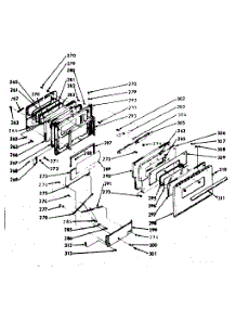 Oven Door Section parts for Kenmore Range 103.9377000 (1039377000, 103 9377000) from AppliancePartsPros.com