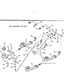 Top Burner Section parts for Kenmore Range 103.7867324 (1037867324, 103 7867324) from AppliancePartsPros.com
