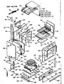 Body Section parts for Kenmore Range 103.7427160 (1037427160, 103 7427160) from AppliancePartsPros.com