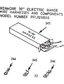 Wire Harnesses And Components parts for Kenmore Range 911.9218010 (9119218010, 911 9218010) from AppliancePartsPros.com