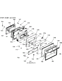 Oven Door Section parts for Kenmore Range 103.9367611 (1039367611, 103 9367611) from AppliancePartsPros.com
