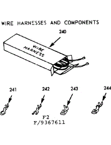 Wire Harnesses & Components parts for Kenmore Range 103.9367611 (1039367611, 103 9367611) from AppliancePartsPros.com