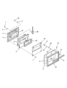 Lower Oven Door Section parts for Kenmore Range 278.4288894 (2784288894, 278 4288894) from AppliancePartsPros.com