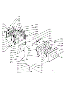 Oven Door Section parts for Kenmore Range 103.9347021 (1039347021, 103 9347021) from AppliancePartsPros.com