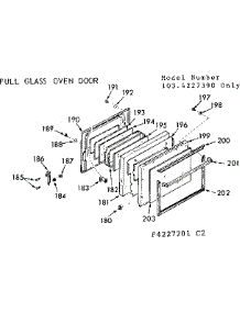 Full Glass Oven Door parts for Kenmore Range 103.4227211 (1034227211, 103 4227211) from AppliancePartsPros.com