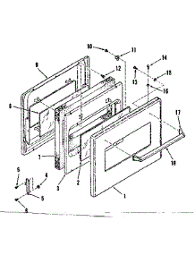 Visi-Bake Upper Oven And Lower Broiler Door parts for Kenmore Range 278.3248215 (2783248215, 278 3248215) from AppliancePartsPros.com