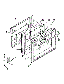Full Glass Upper Oven And Lower Broiler Door Section parts for Kenmore Range 278.3248215 (2783248215, 278 3248215) from AppliancePartsPros.com