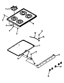 Main Top Section parts for Kenmore Range 911.7218810 (9117218810, 911 7218810) from AppliancePartsPros.com