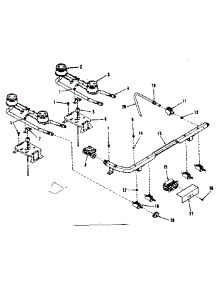Top Burner Section parts for Kenmore Range 911.7318610 (9117318610, 911 7318610) from AppliancePartsPros.com