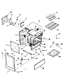 Oven Body Section parts for Kenmore Range 911.7318610 (9117318610, 911 7318610) from AppliancePartsPros.com