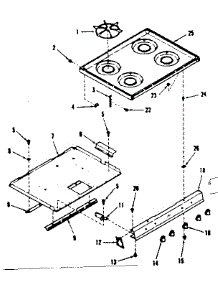 Main Top Section parts for Kenmore Range 911.7318610 (9117318610, 911 7318610) from AppliancePartsPros.com
