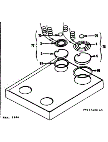Cooktop parts for Kenmore Range 119.9296450 (1199296450, 119 9296450) from AppliancePartsPros.com