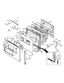 Upper Oven Door parts for Kenmore Range 850.4277321 (8504277321, 850 4277321) from AppliancePartsPros.com