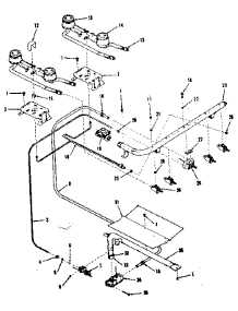 Burner Section parts for Kenmore Range 911.7108610 (9117108610, 911 7108610) from AppliancePartsPros.com