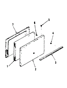 Oven Door Section parts for Kenmore Range 911.7108610 (9117108610, 911 7108610) from AppliancePartsPros.com