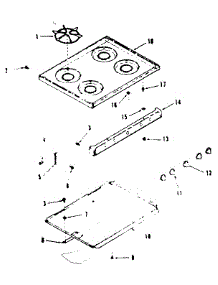 Main Top Section parts for Kenmore Range 911.7108610 (9117108610, 911 7108610) from AppliancePartsPros.com