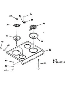 Main Top Section parts for Kenmore Range 911.9248012 (9119248012, 911 9248012) from AppliancePartsPros.com