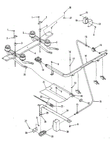 Burner Section parts for Kenmore Range 911.7188813 (9117188813, 911 7188813) from AppliancePartsPros.com