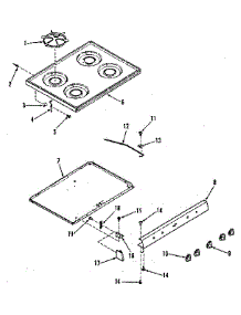 Main Top Section parts for Kenmore Range 911.7188813 (9117188813, 911 7188813) from AppliancePartsPros.com