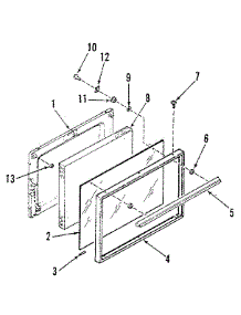 Oven Door Section parts for Kenmore Range 911.7188813 (9117188813, 911 7188813) from AppliancePartsPros.com