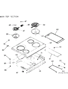 Main Top Section parts for Kenmore Range 103.9367612 (1039367612, 103 9367612) from AppliancePartsPros.com