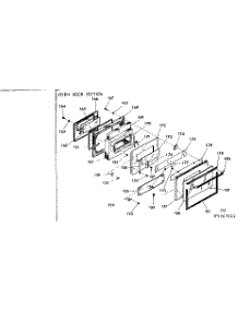 Oven Door Section parts for Kenmore Range 103.9367612 (1039367612, 103 9367612) from AppliancePartsPros.com