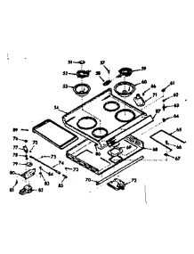 Main Top Section parts for Kenmore Range 103.9877360 (1039877360, 103 9877360) from AppliancePartsPros.com
