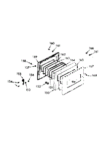 Oven & Broiler Door parts for Kenmore Range 103.3247341 (1033247341, 103 3247341) from AppliancePartsPros.com